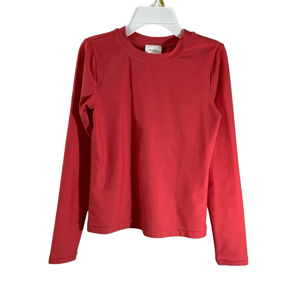 Hanna Andersson Vibrant Red Swim Top Long Sleeve